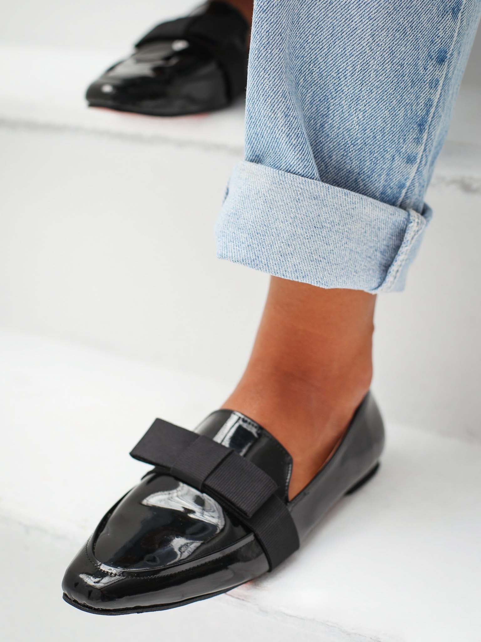 Black Catherine Flat Loafers