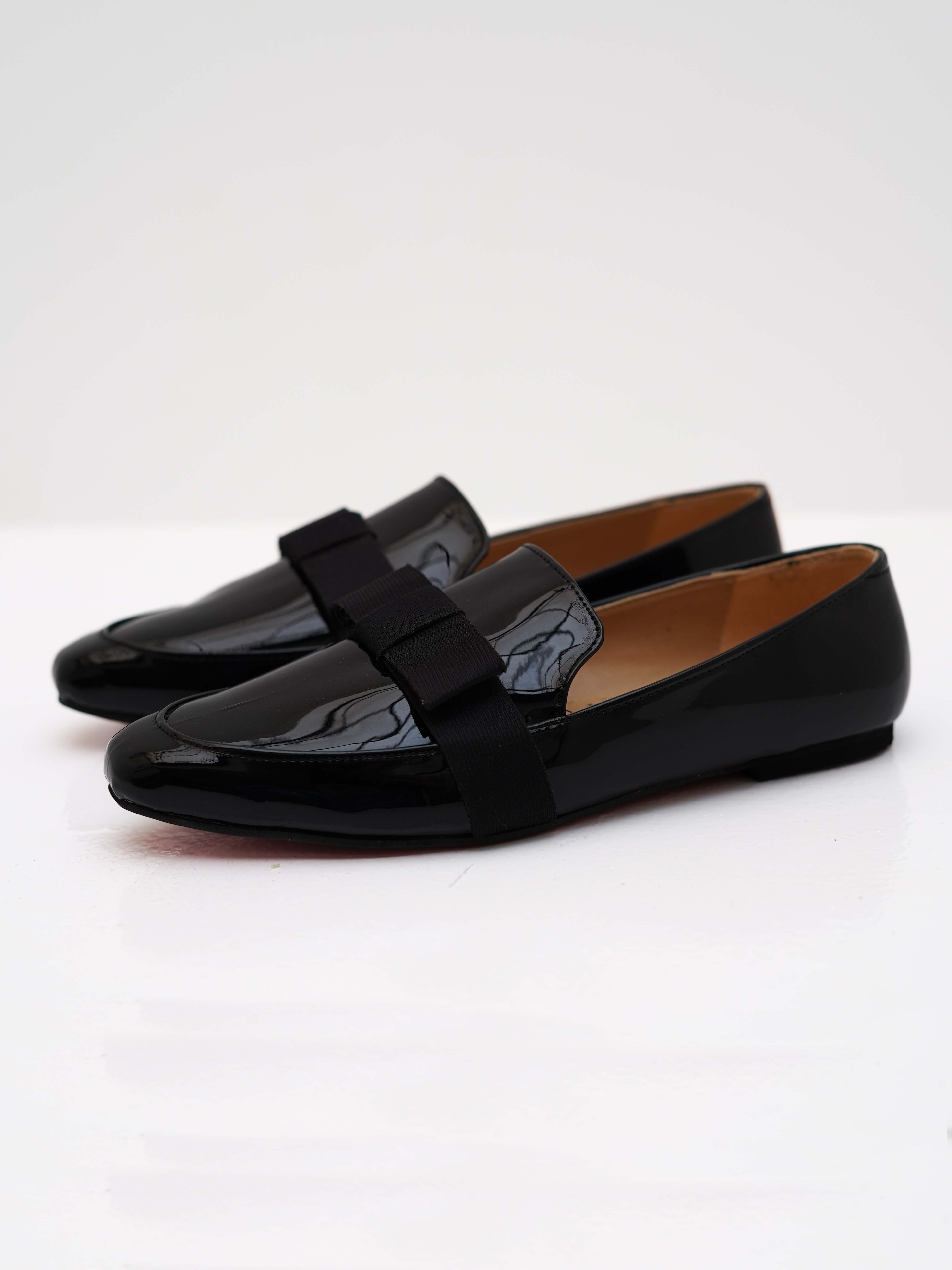 Black Catherine Flat Loafers