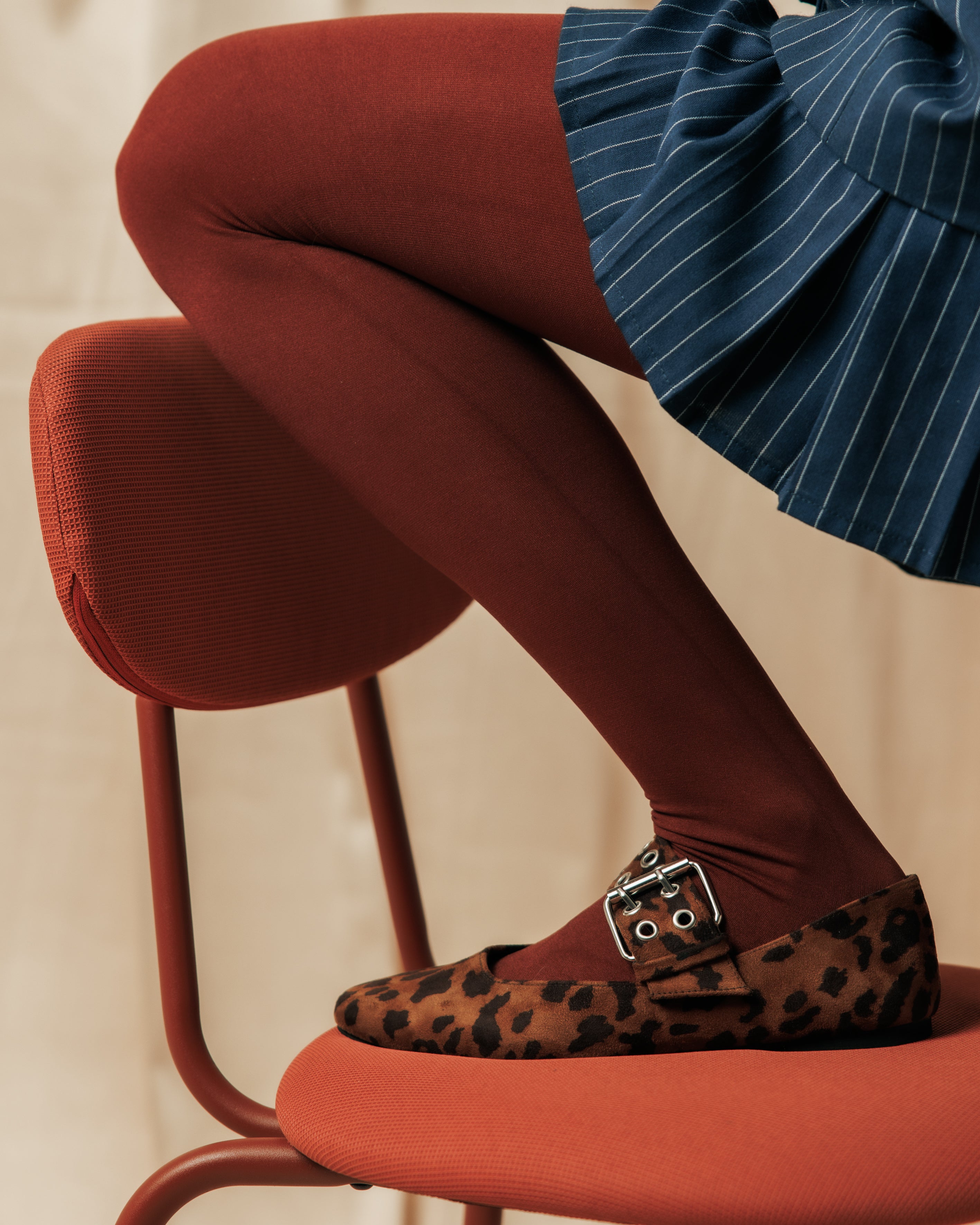 Leopard buckle flats