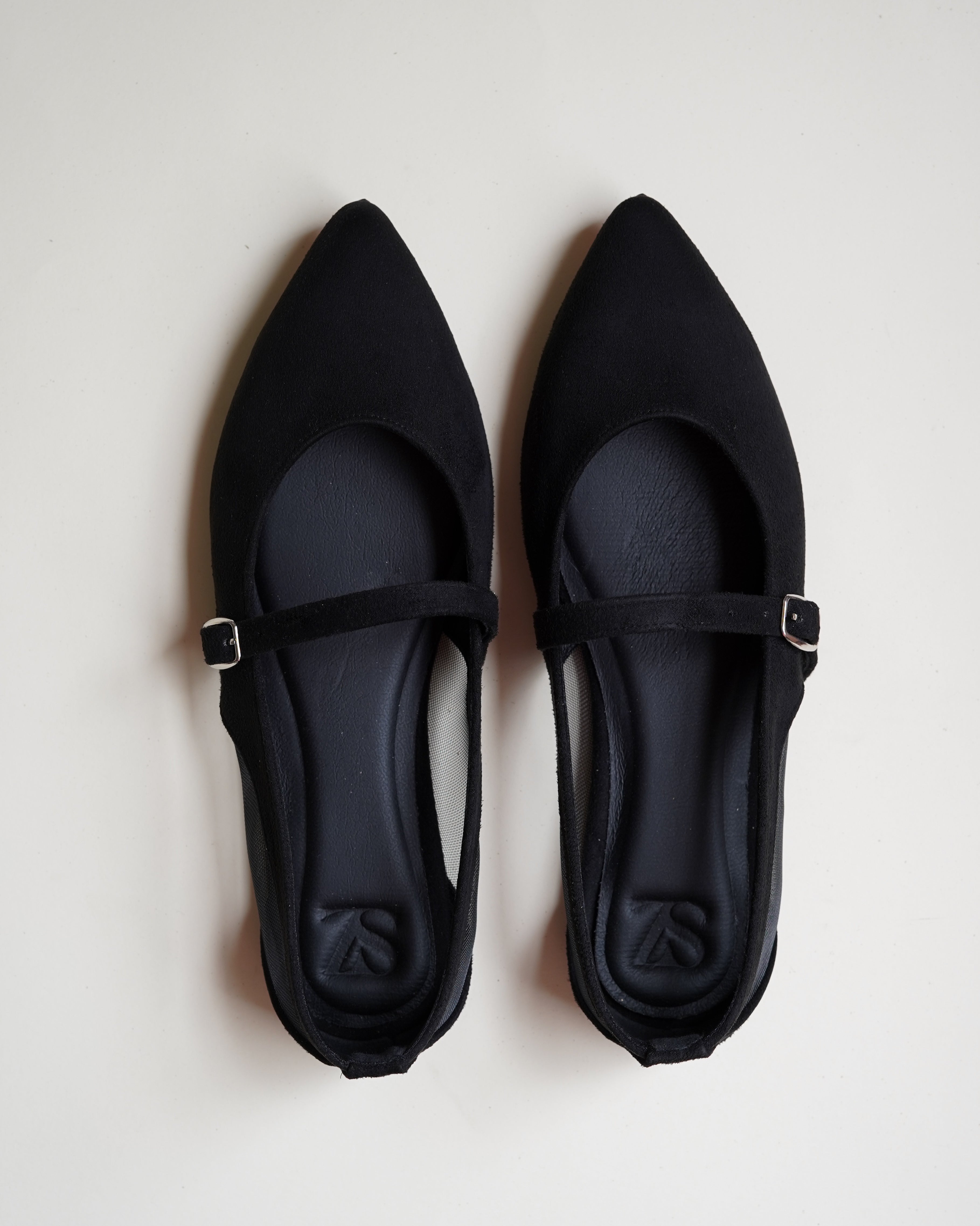 Mesh MaryJane flats