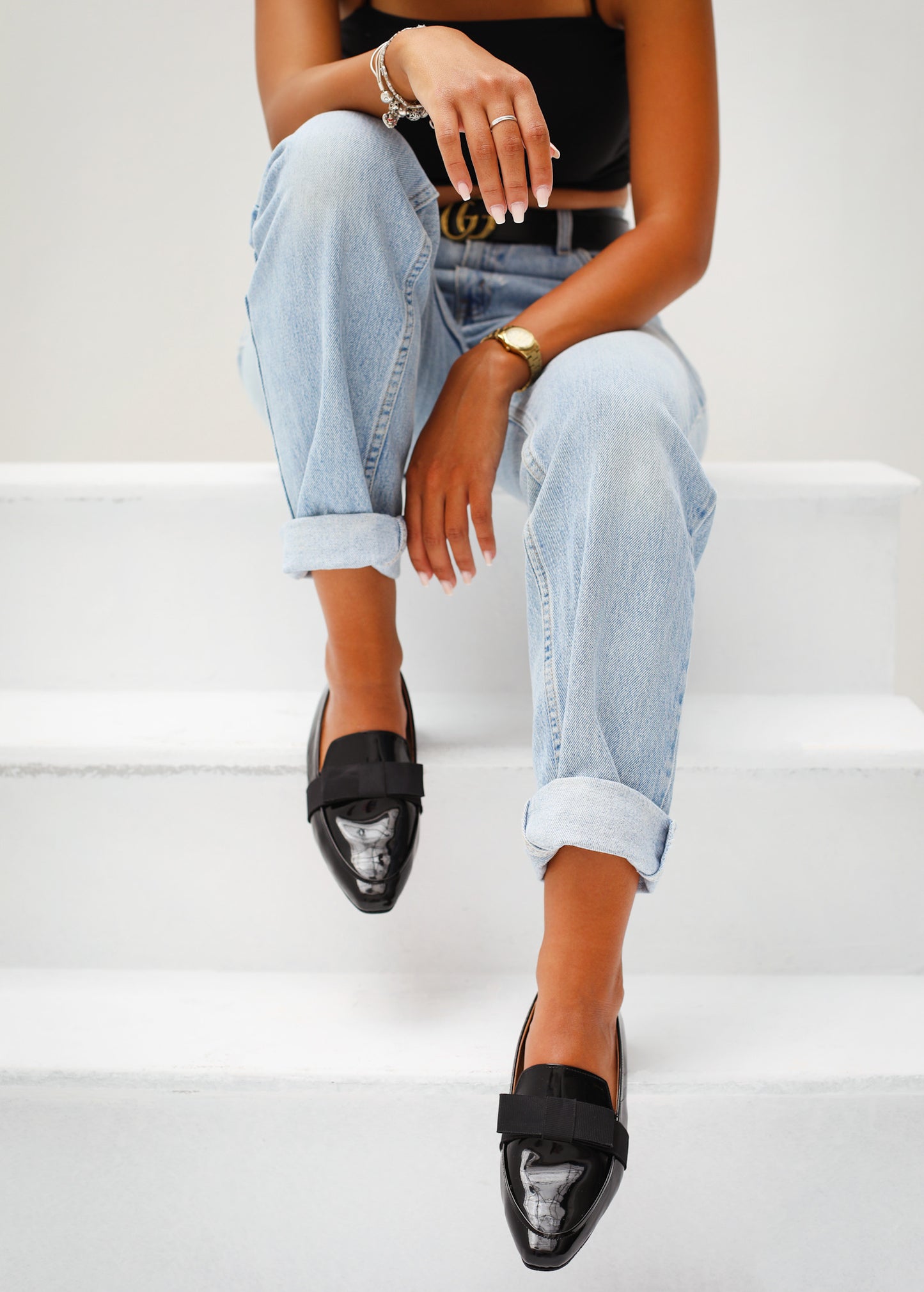 Black Catherine Flat Loafers