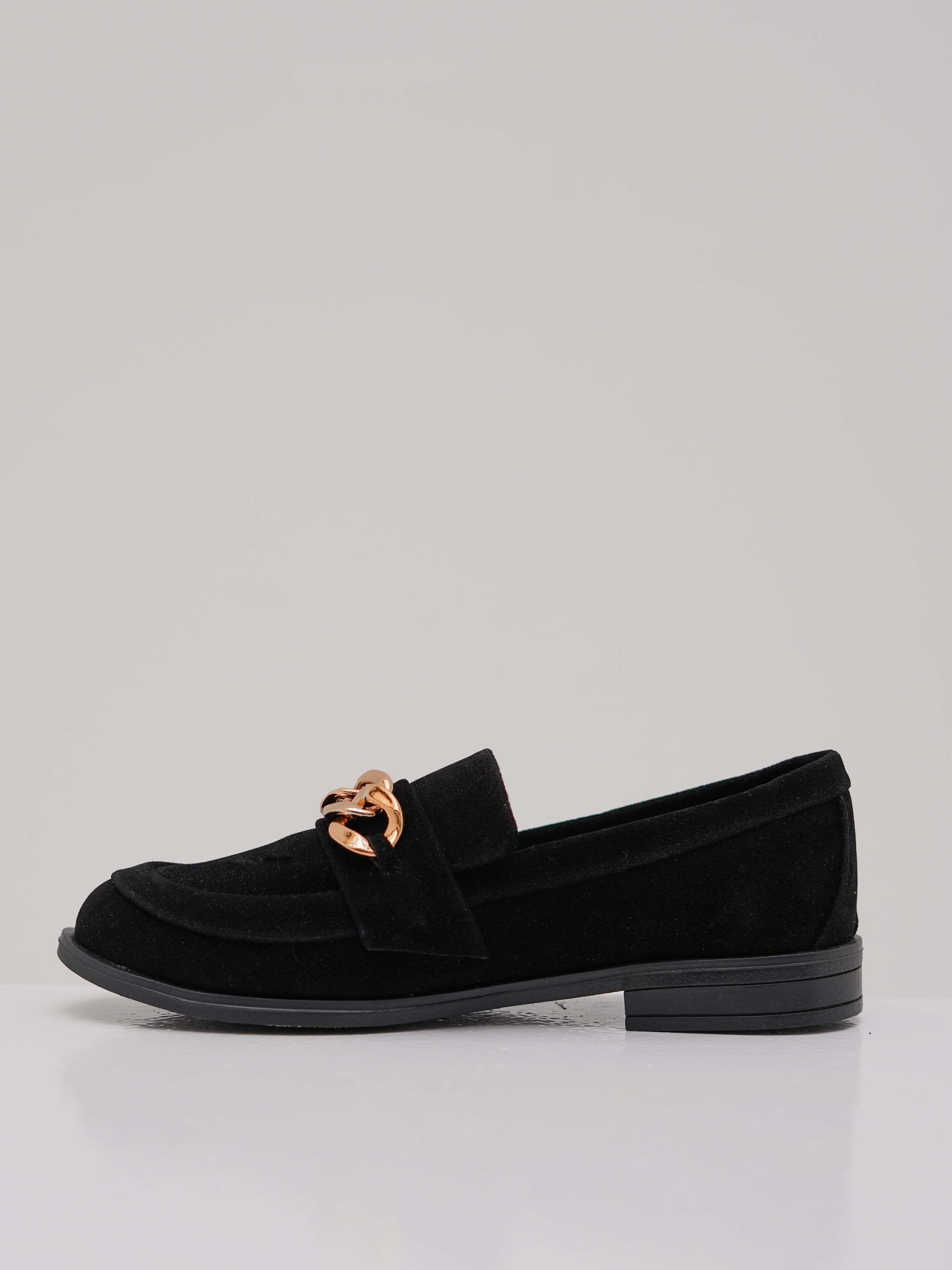 Black suede Mocassini