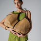 Tan canvas shopper bag