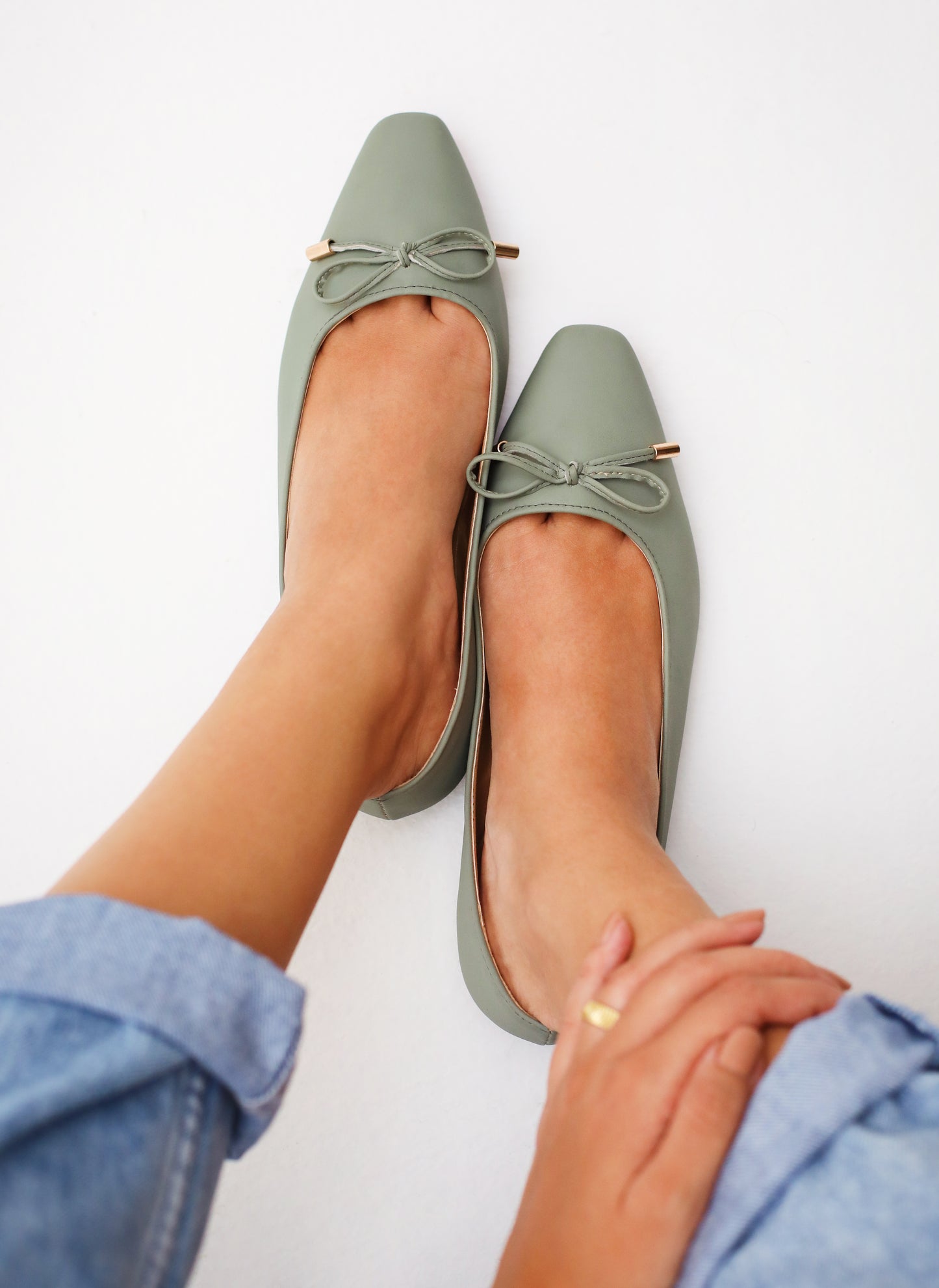 Bluish Green classic ballerina