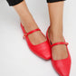 Red MaryJ flats