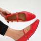 Red MaryJ flats