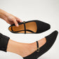 Black MaryJ flats