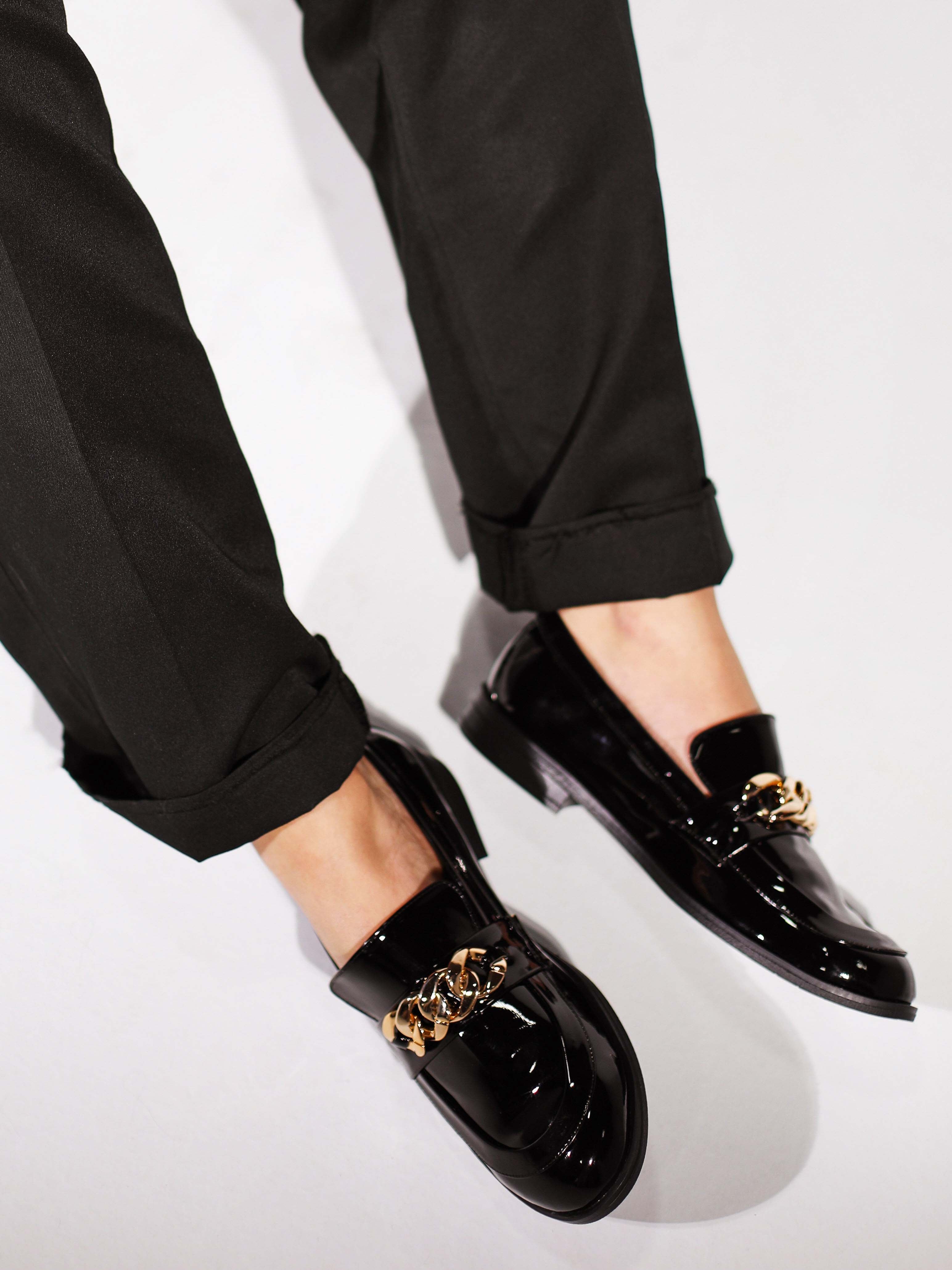 Black Patent Mocassini