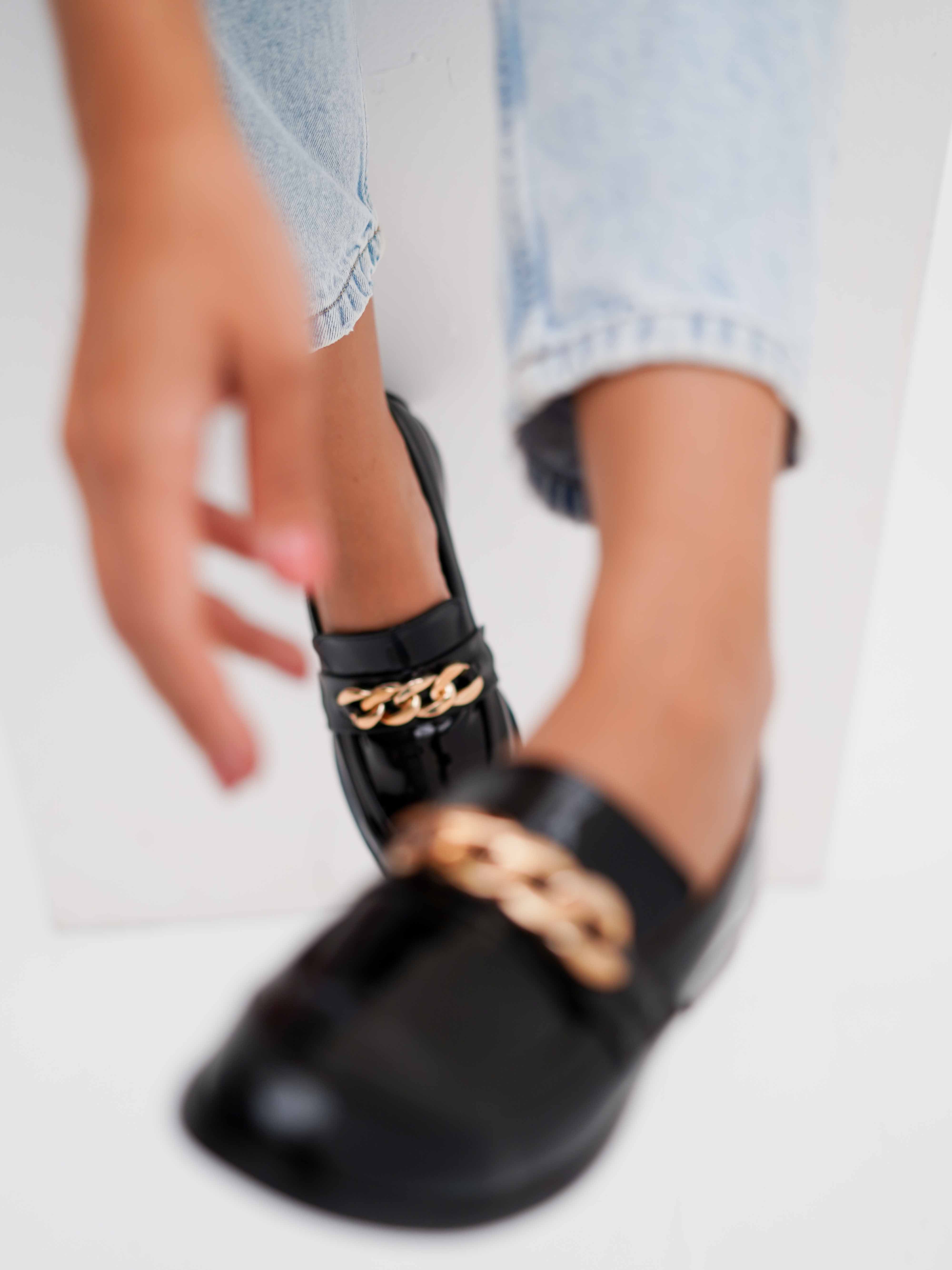 Black Patent Mocassini