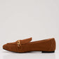 Camel Gold Chain Loafers