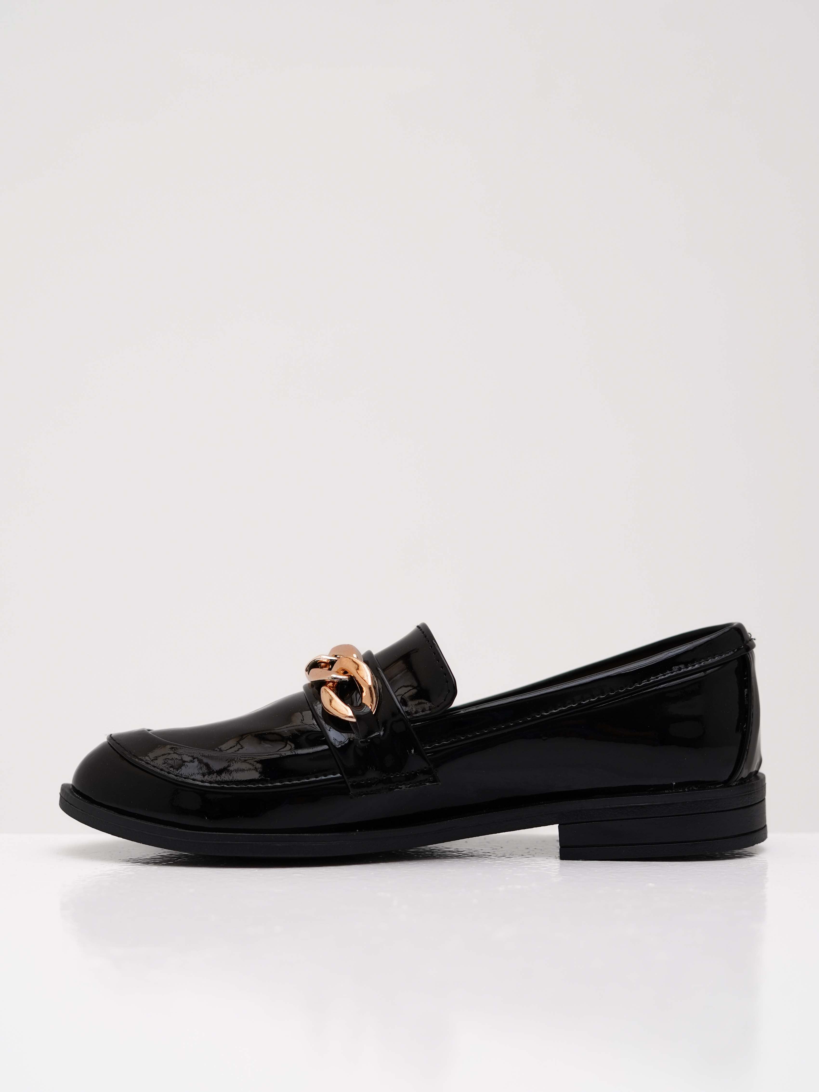 Black Patent Mocassini