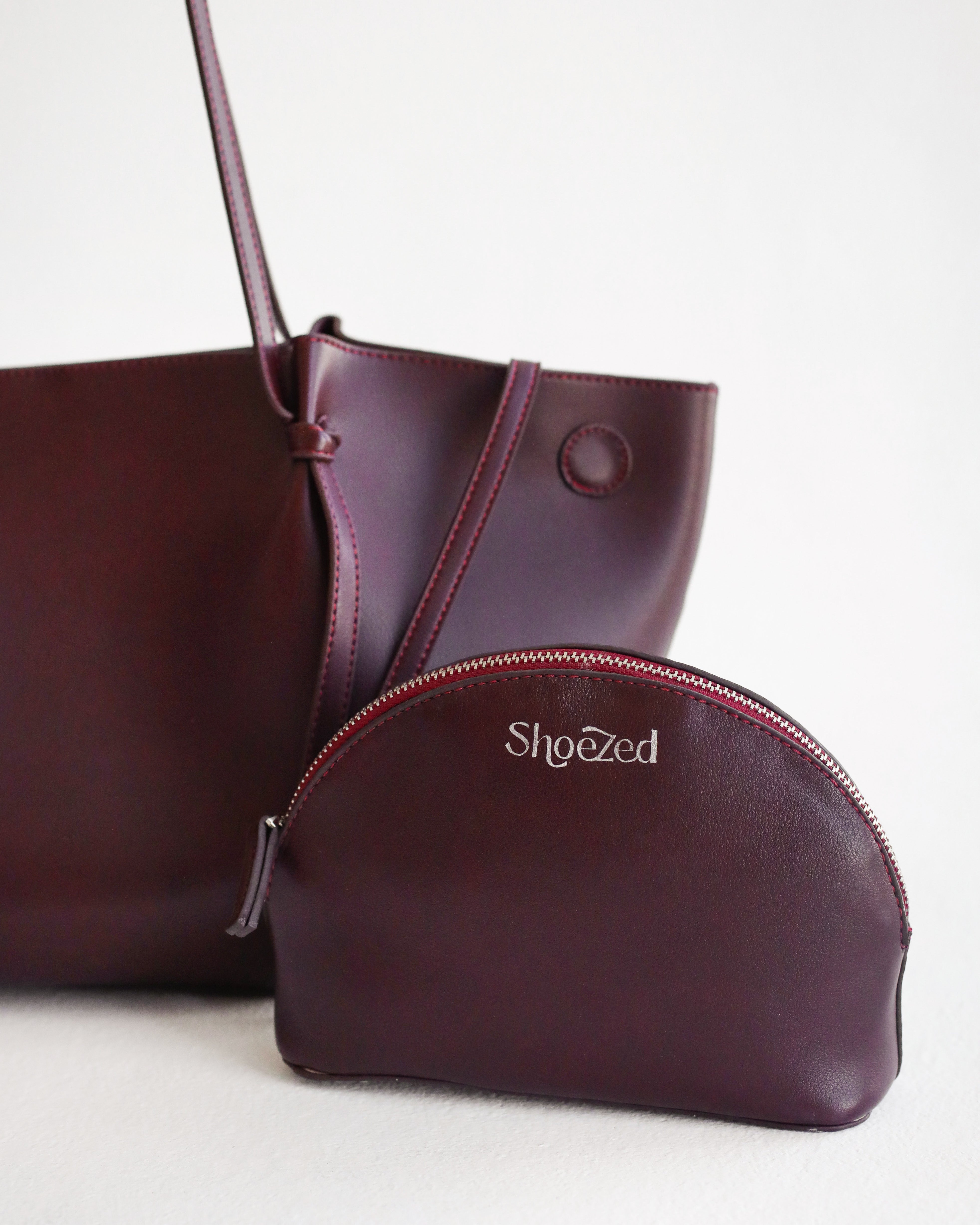 Tala tote bag in burgundy