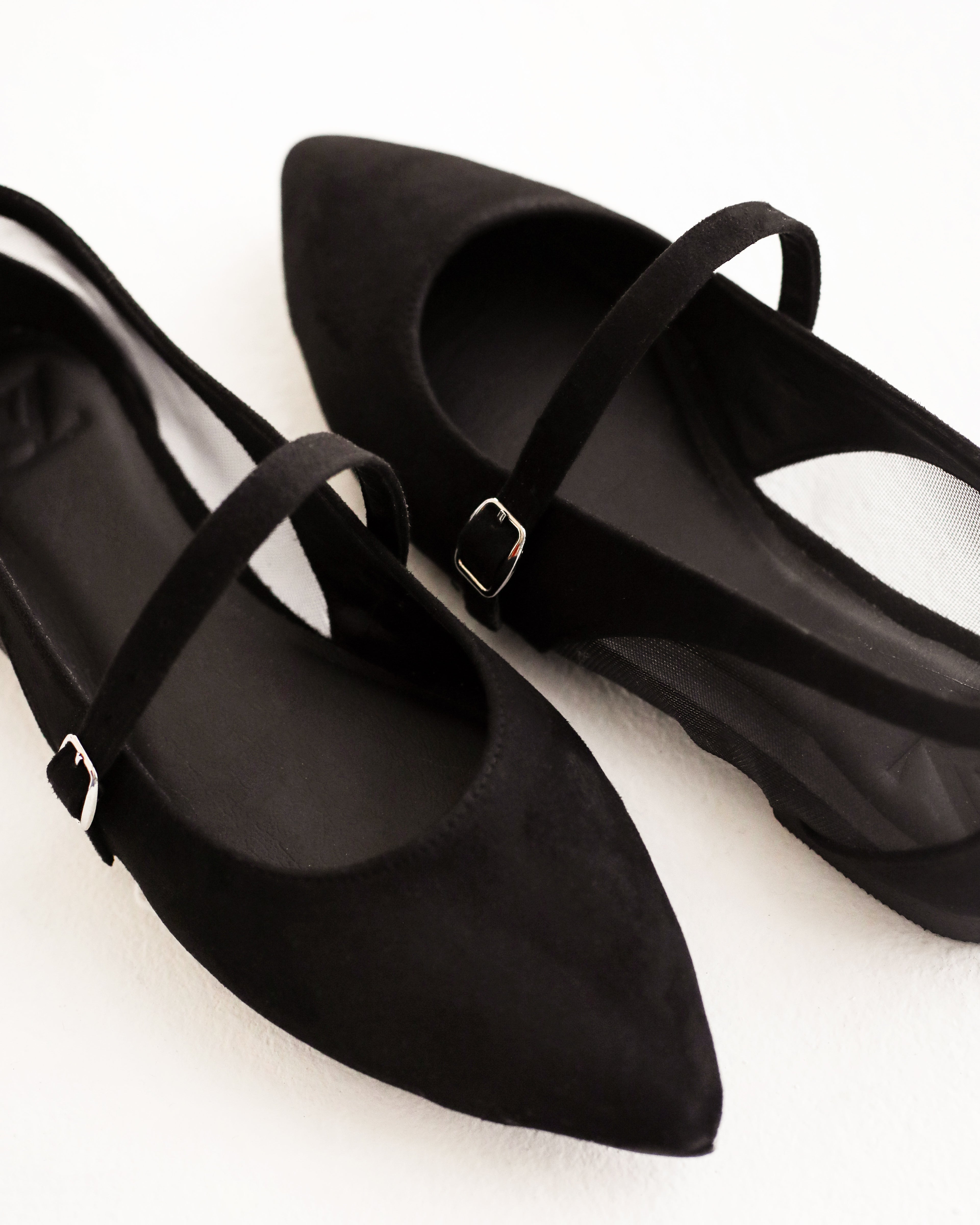 Mesh MaryJane flats