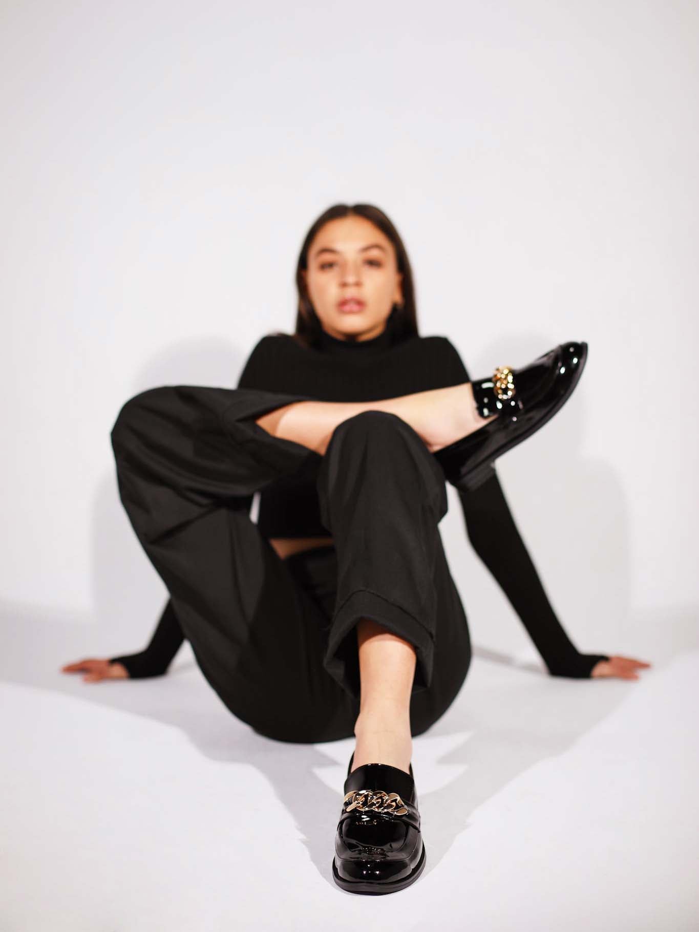 Black Patent Mocassini