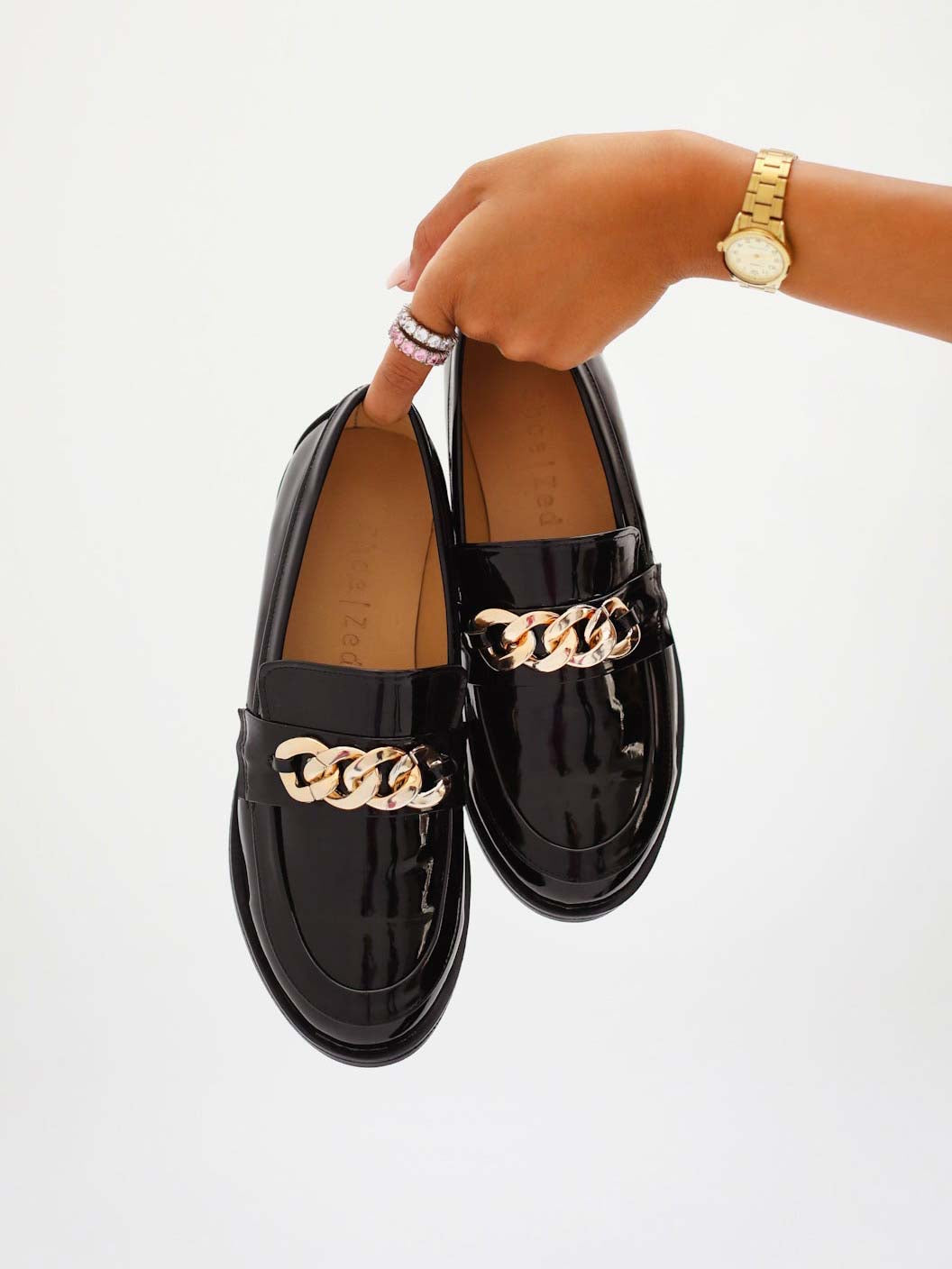 Black Patent Mocassini