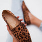 Leopard Power Square Toe Loafers