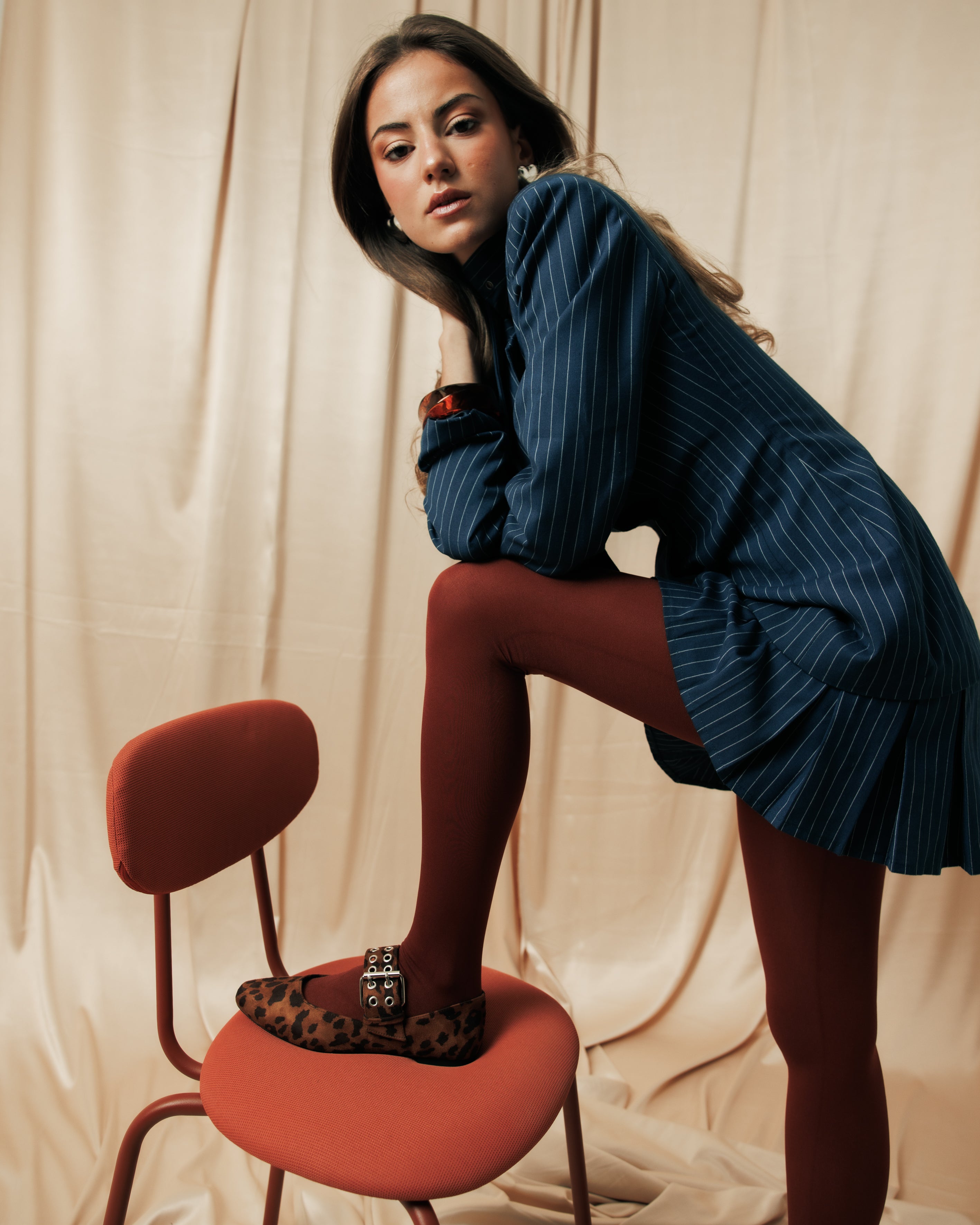 Leopard buckle flats