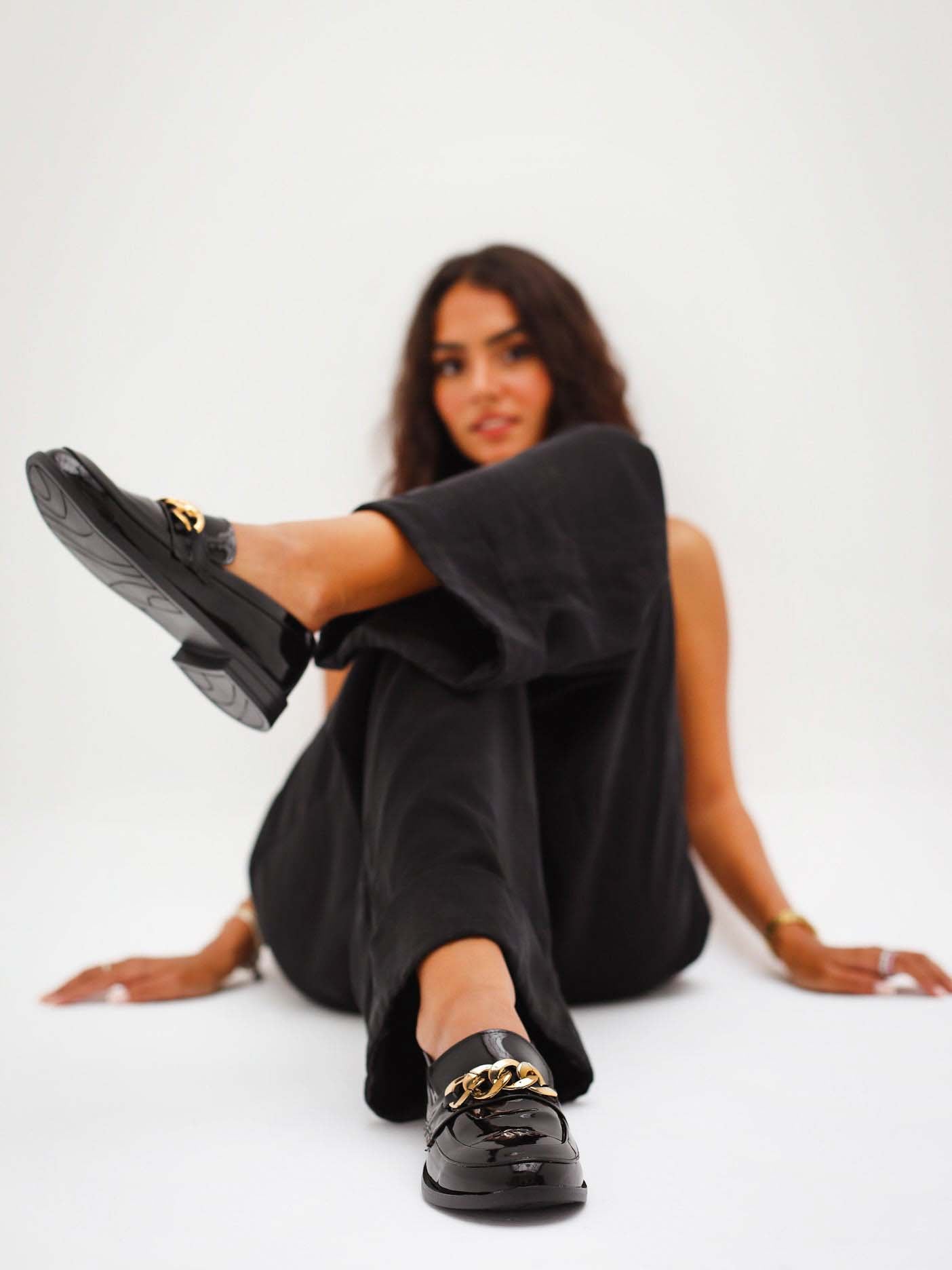 Black Patent Mocassini