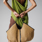 Tan canvas shopper bag