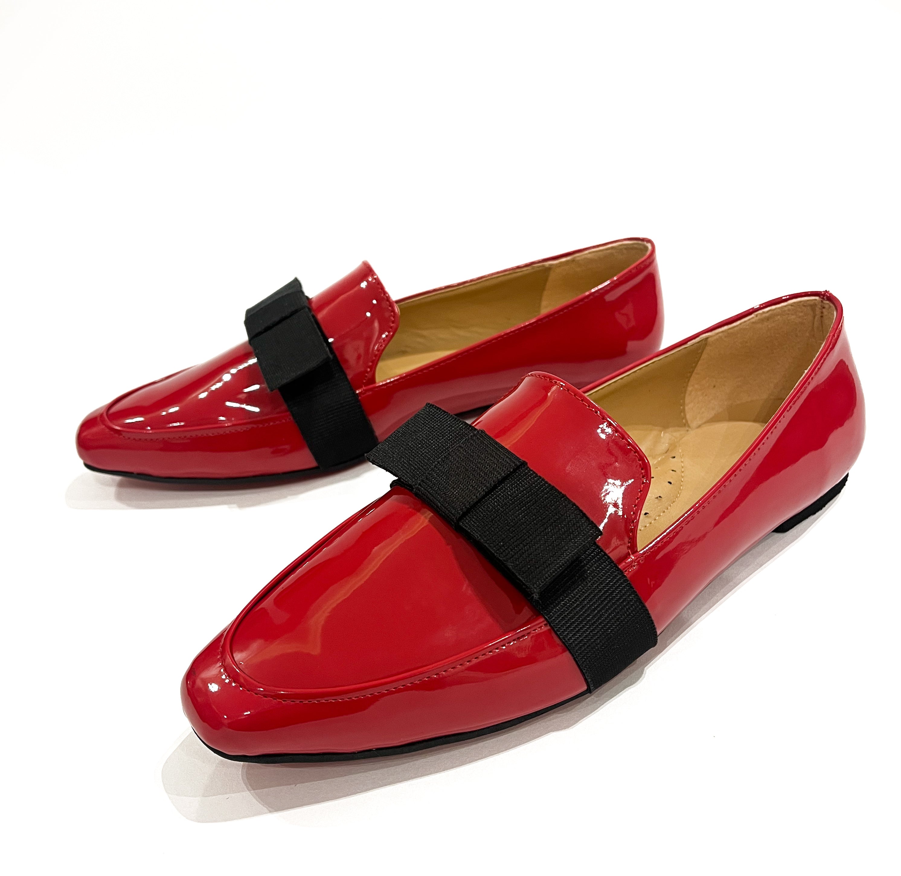 Red patent sales loafers womens