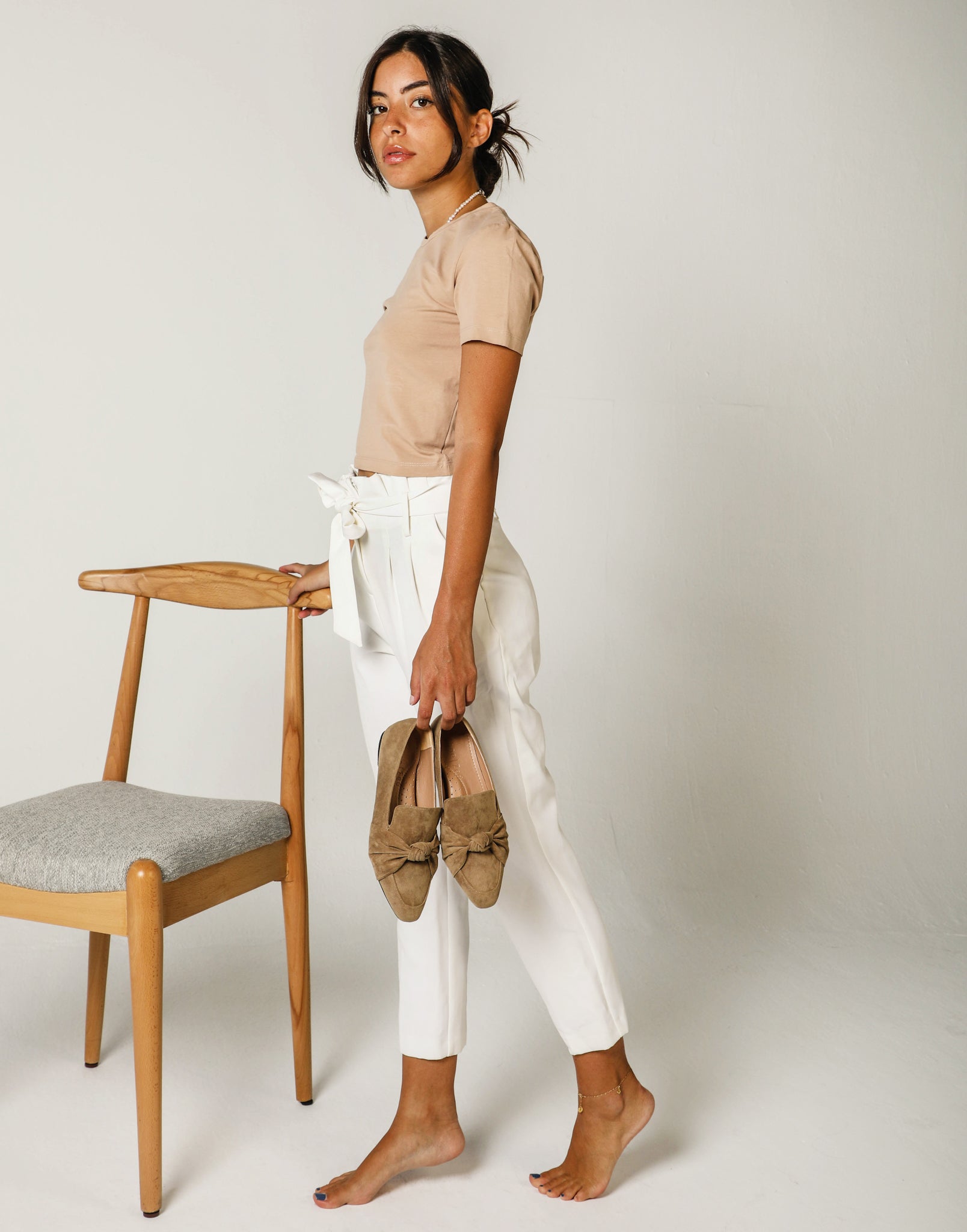 Café Square Toe Knot Loafers