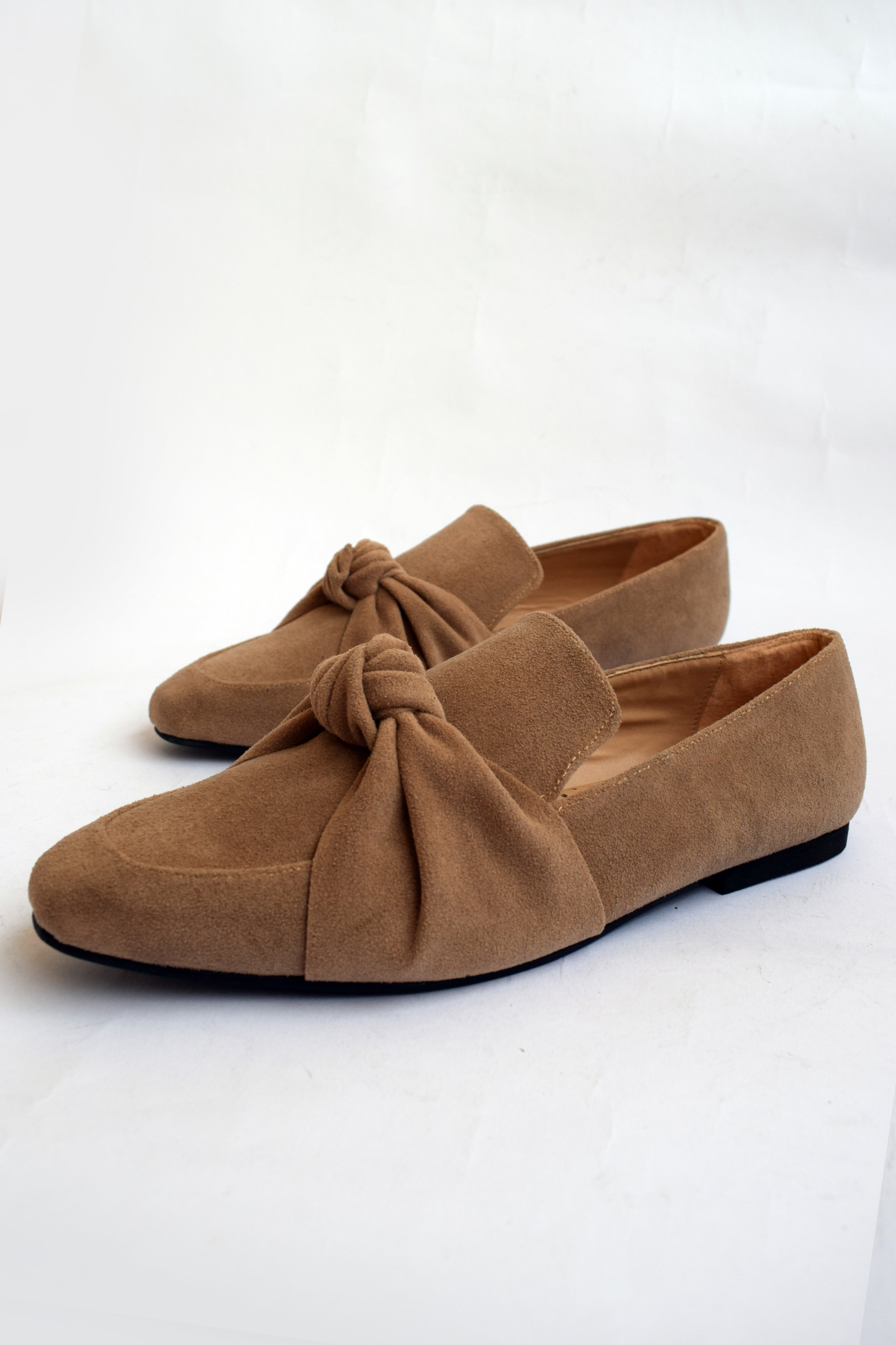 Café Square Toe Knot Loafers
