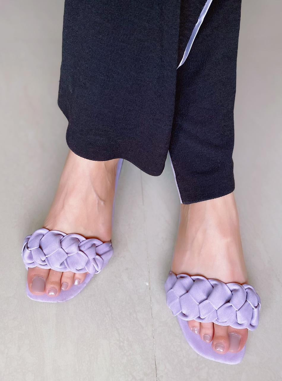 Lilac Braided Sandals