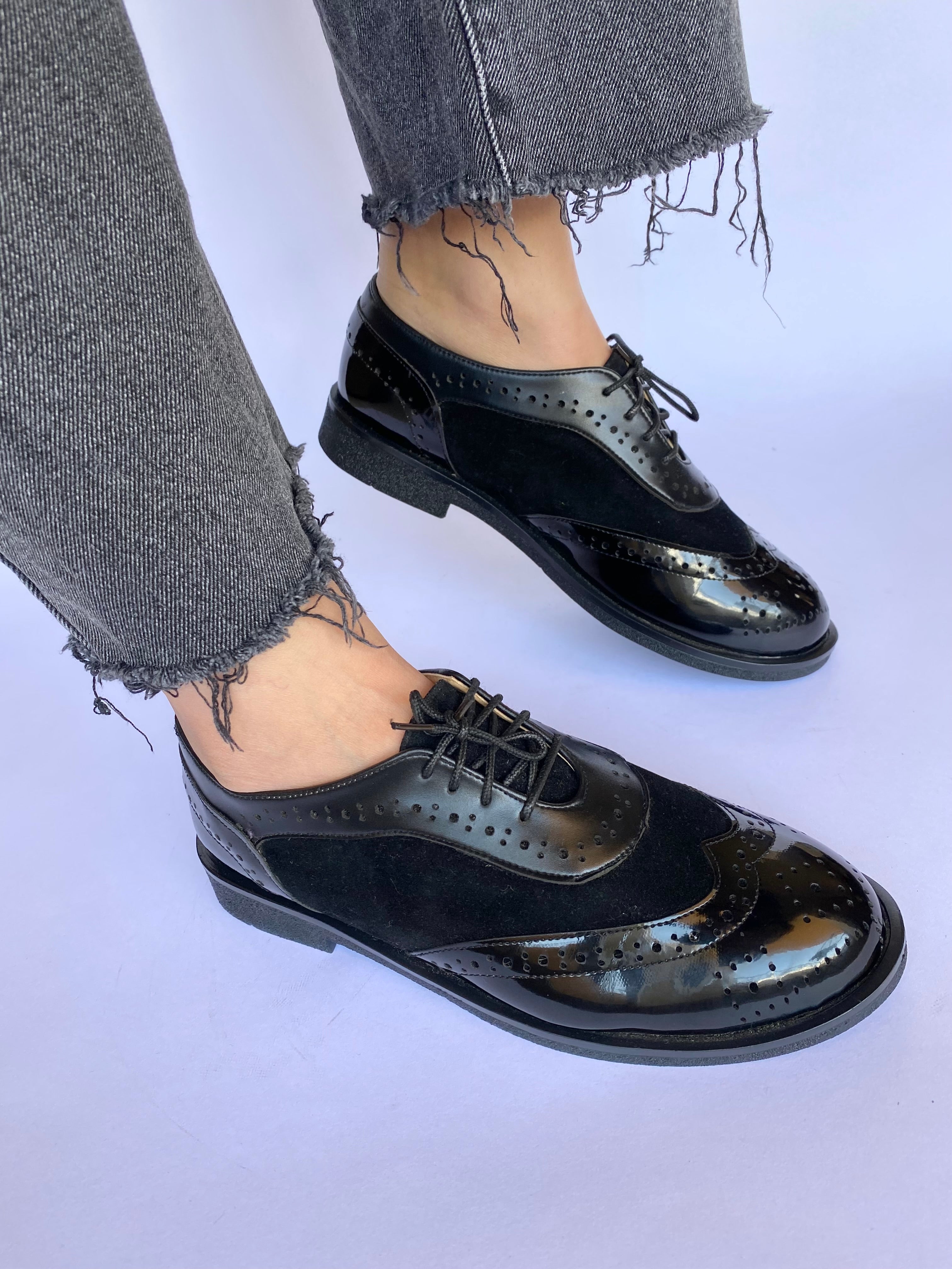 Womens black clearance patent oxfords