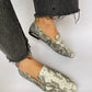 Snake Power Square Toe Loafers