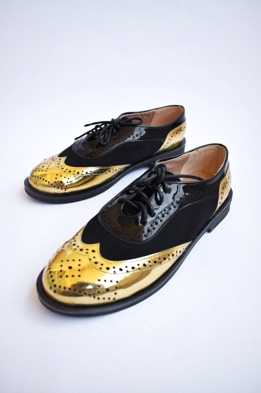 BlackxGold Patent Oxford Shoes