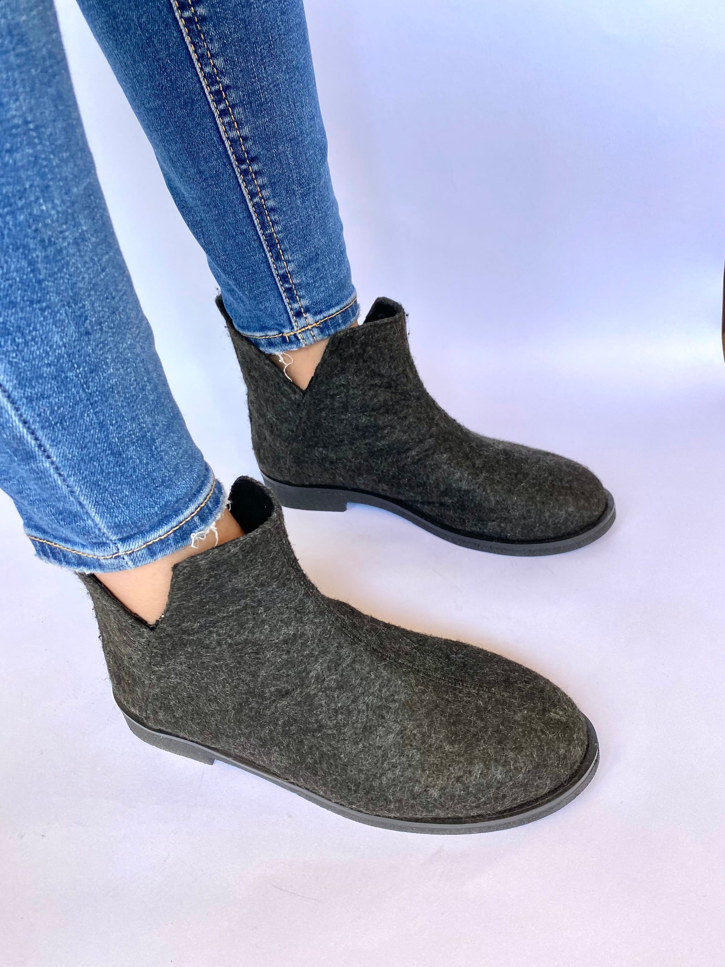 Felt Ankle Boots