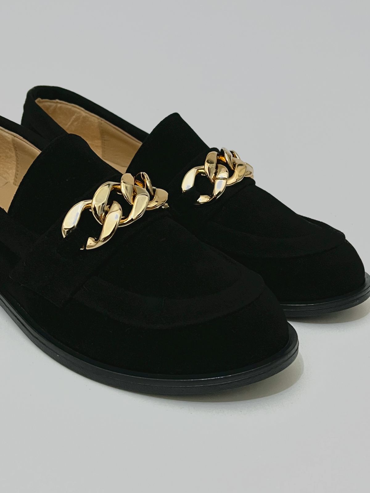 Black suede Mocassini