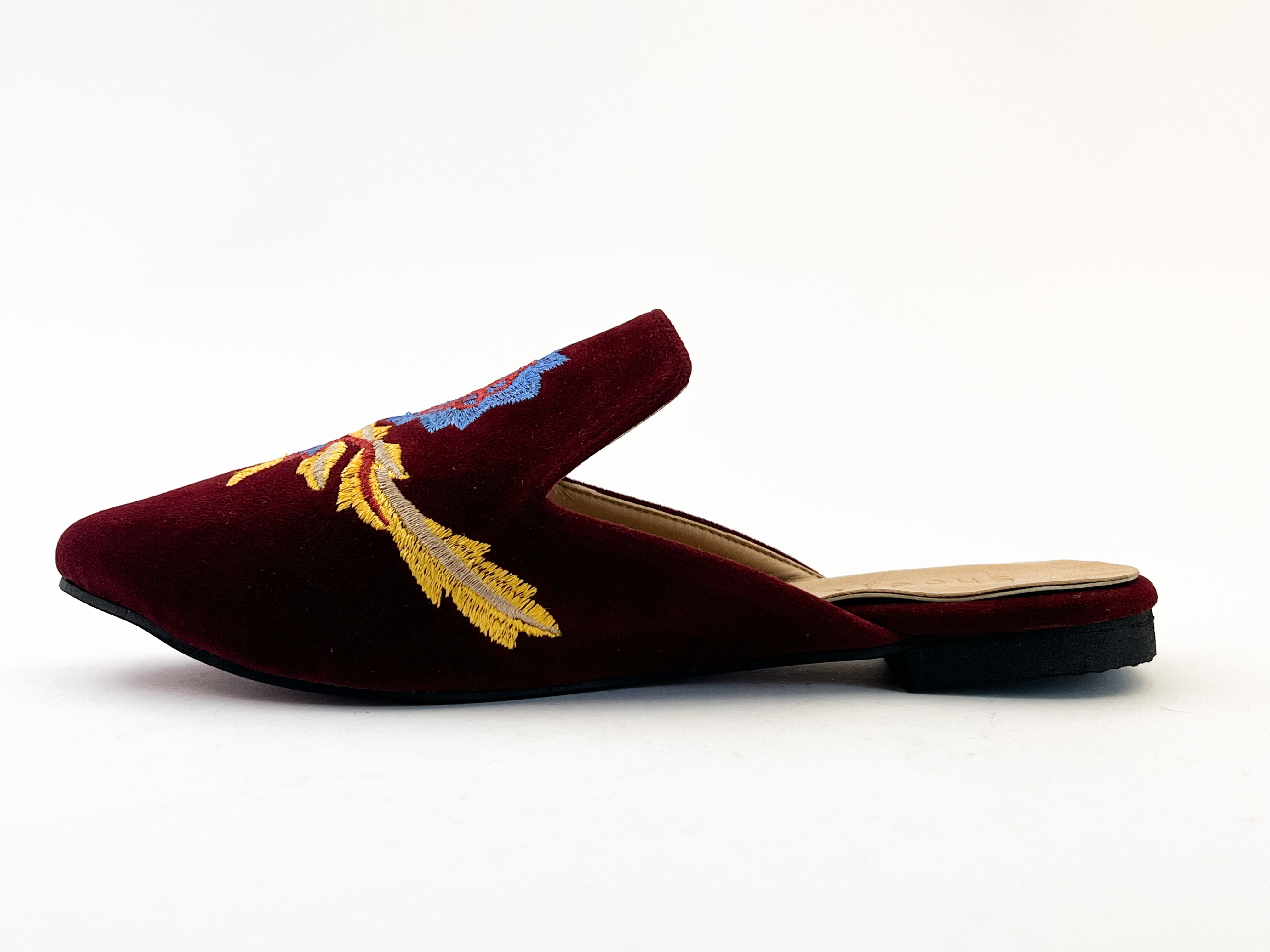 Embroidered mule shoes online