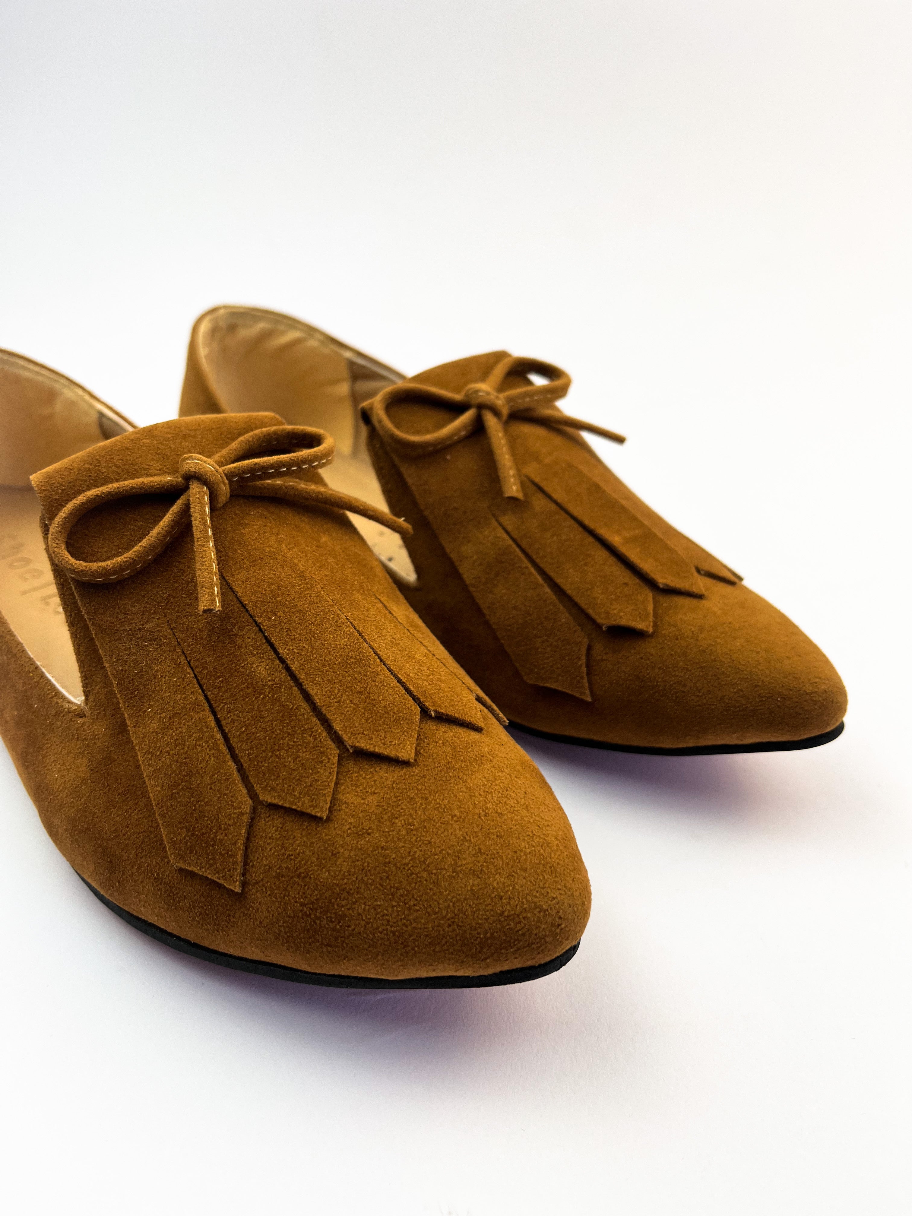 Havane Fringed Suede Loafers