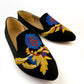 Black Embroidered Loafers