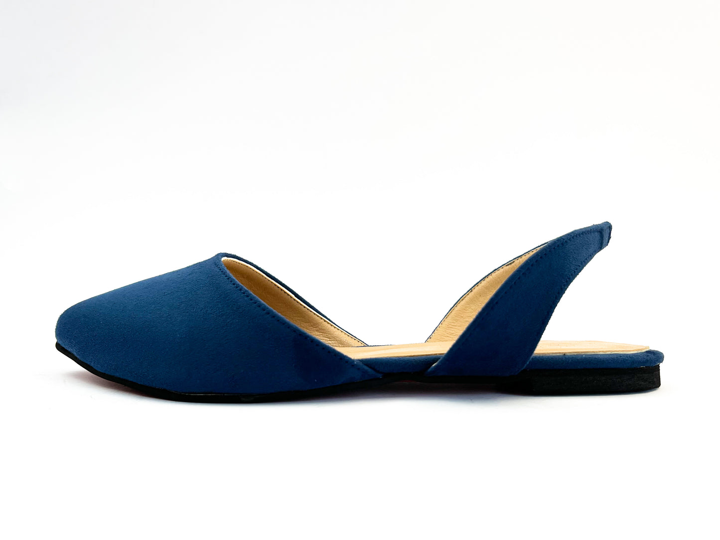 Navy Blue Slingback Flats