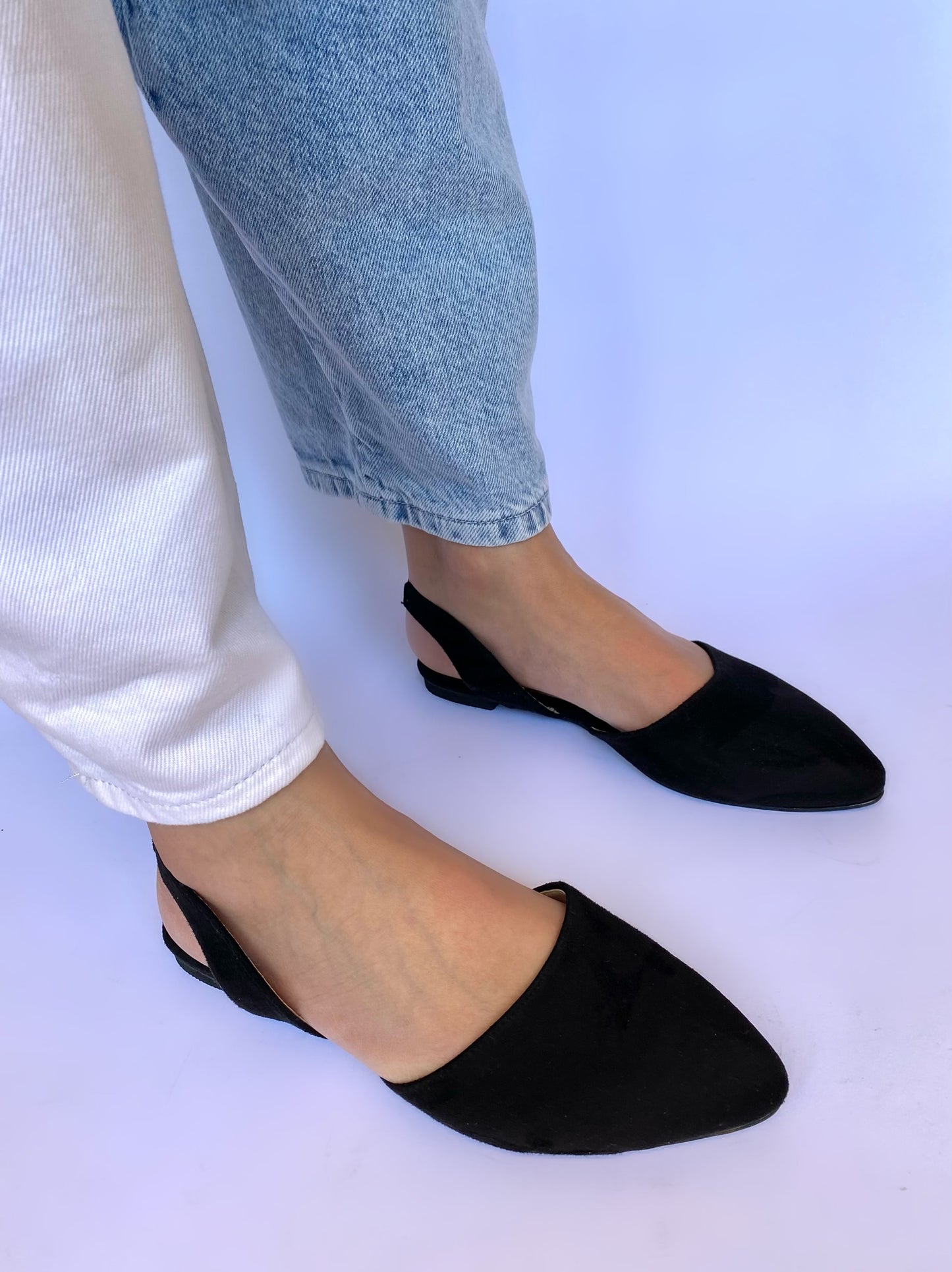 Black Slingback Flats