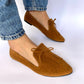 Havane Fringed Suede Loafers