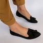 Black Classic Pointed Tasseled Flats